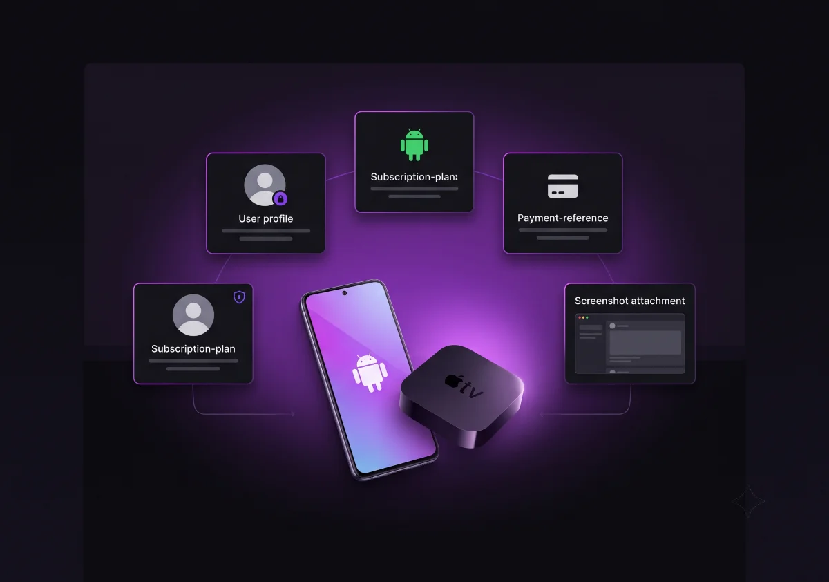 Information required when submitting an ElephTV support request