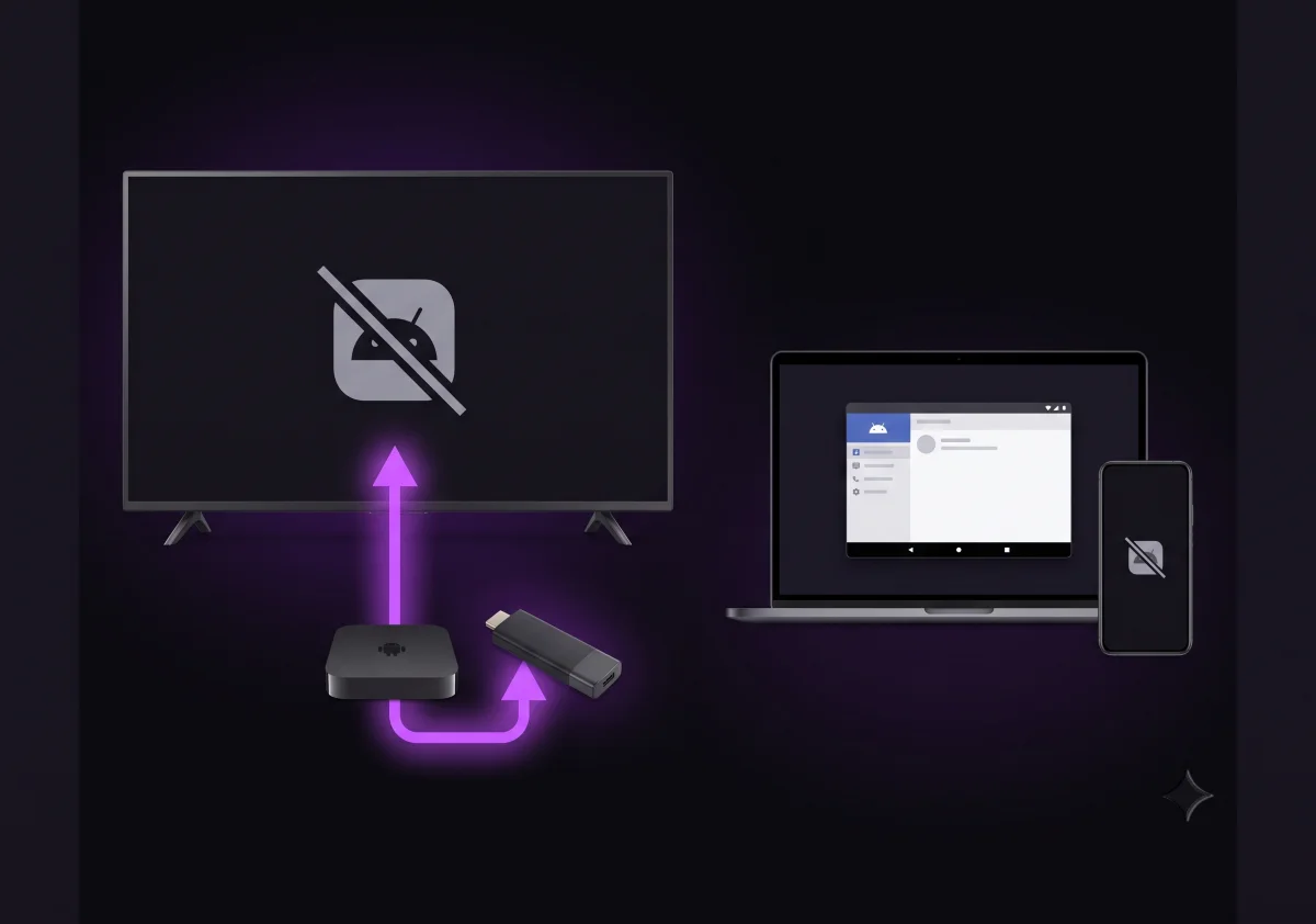 External Android device options for televisions and computers without native ElephTV support